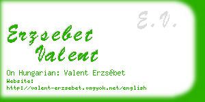 erzsebet valent business card